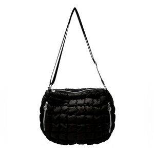 New Valentino Orlandi Medium Black Quilted Shoulder Bag